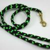 4' neon green/black clip lead